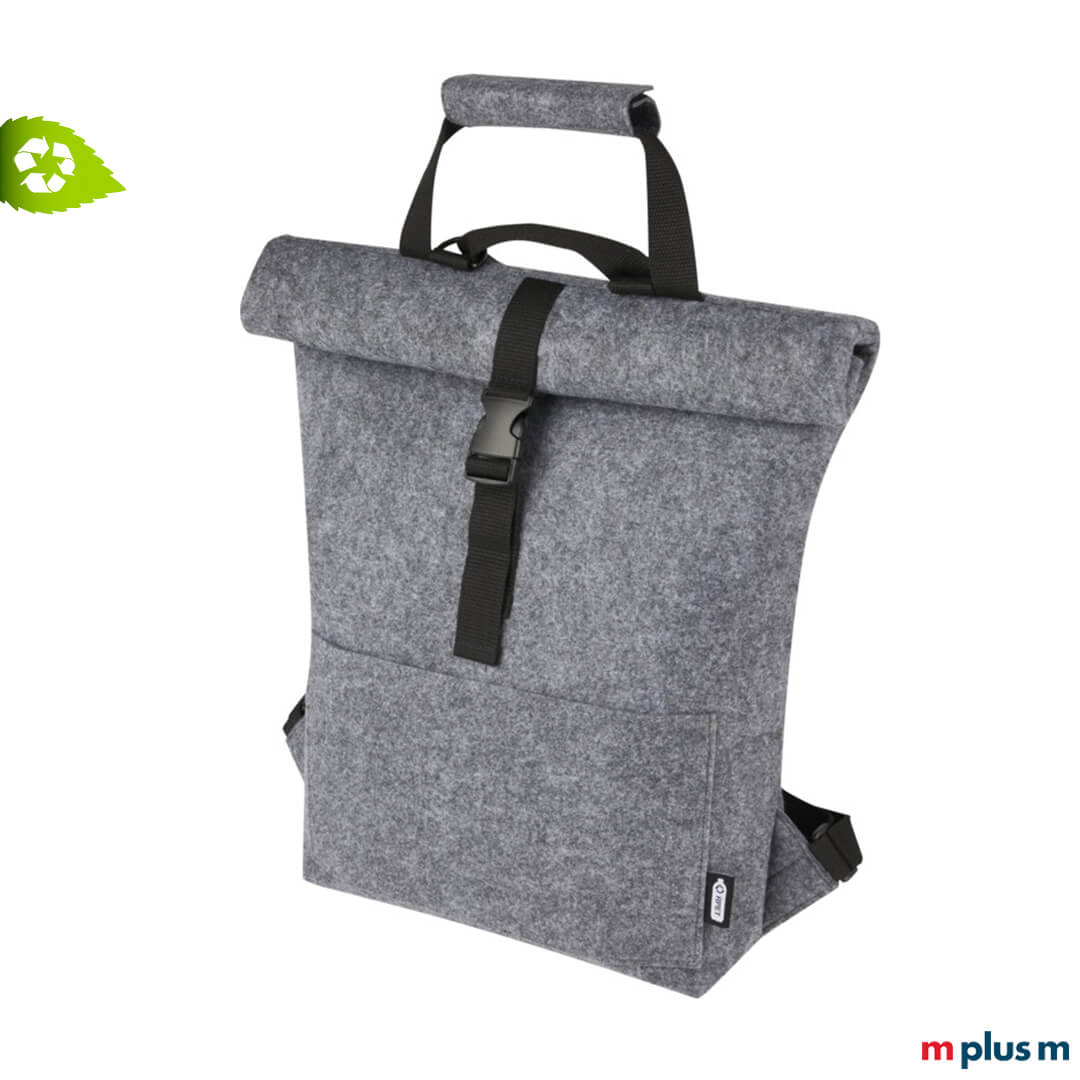 Nachhaltige Tasche aus GRS-recyceltem Filz mit individuellem Logo-Druck