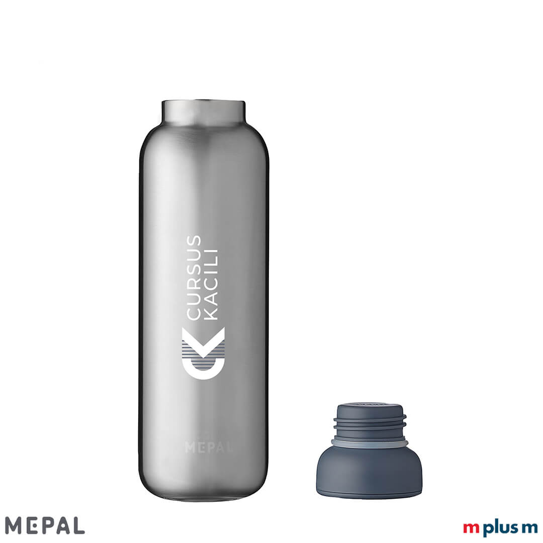 Mepal Thermosflasche Ellipse 500ml BPA-frei in Blau hält 24 Stunden kühl und ist perfekt für den Logodruck geeignet