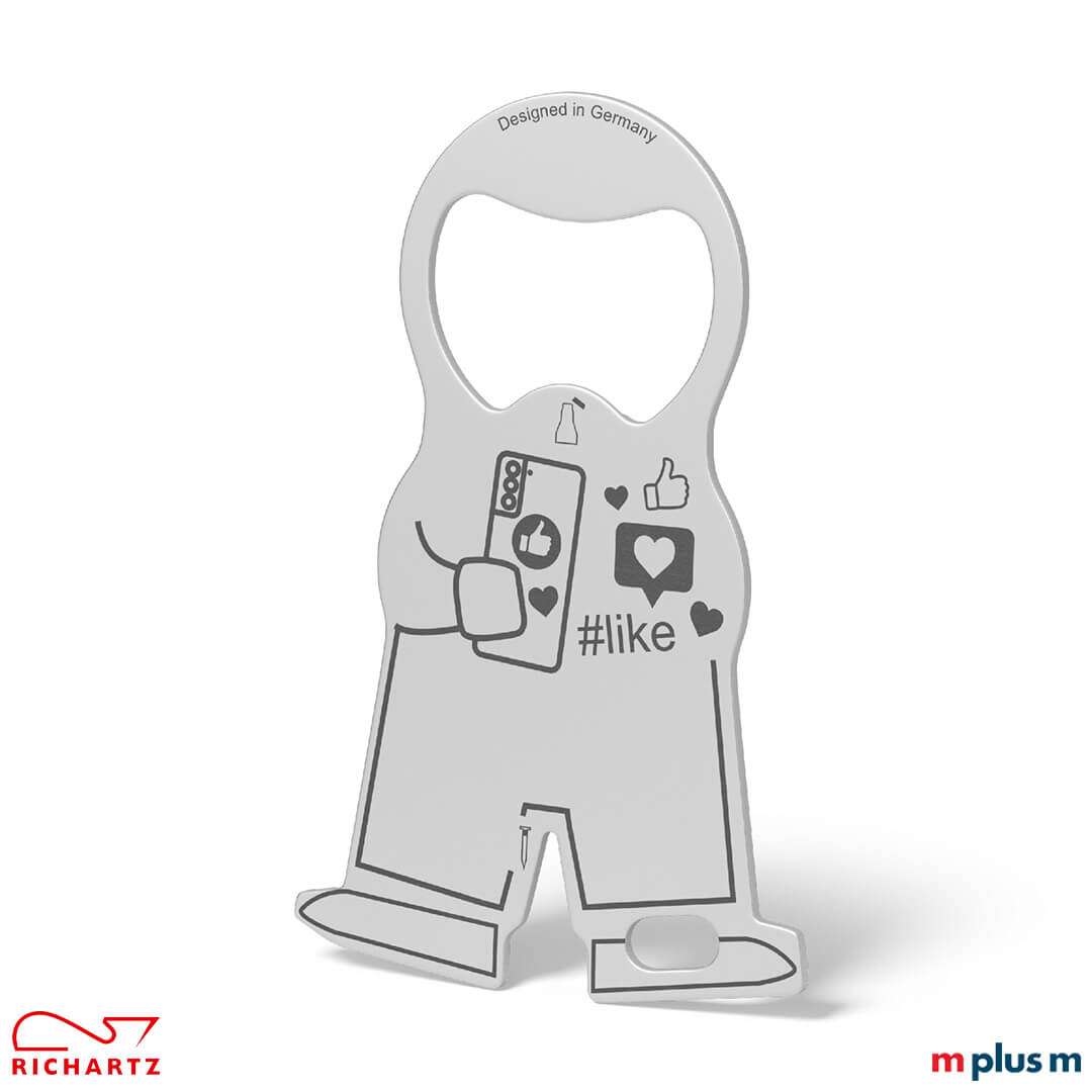 Schlüsselanhänger und Einkaufswagenlöser: karl socialmedia aus Edelstahl und schön mit Logo zu personalisieren