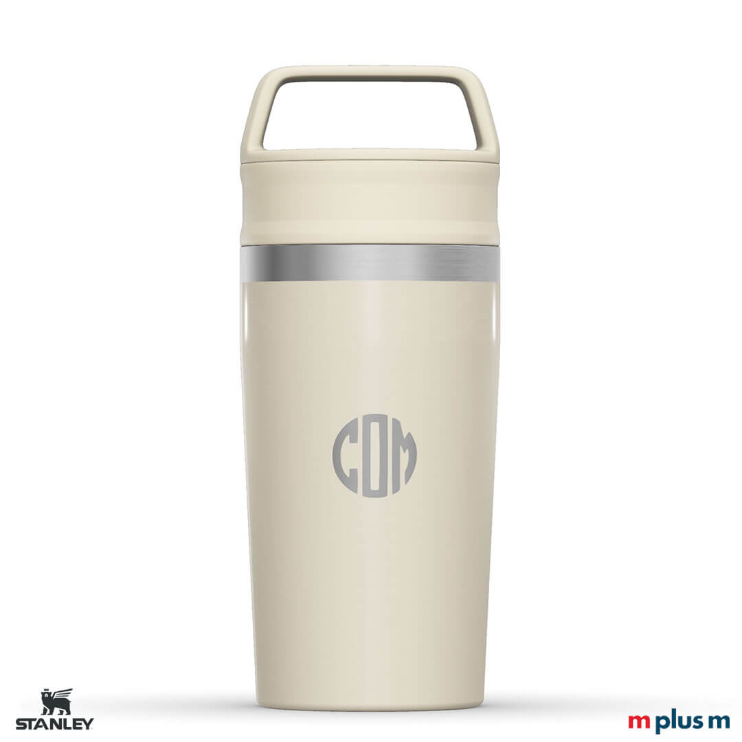 Stanley Cafe To Go Thermobecher in Farbe Creme  mit Logo Gravur