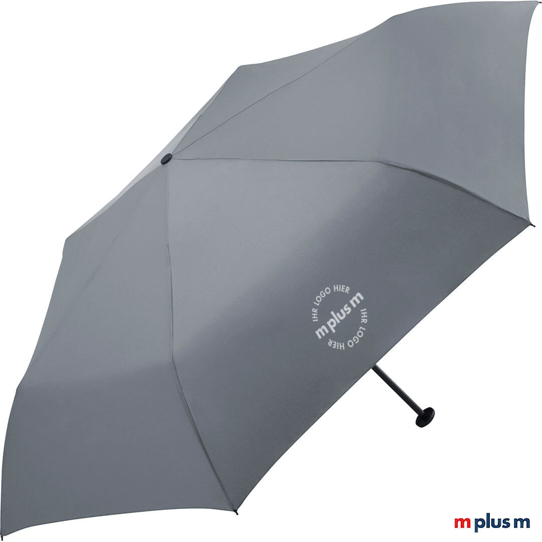 Grauer Däumling Taschenschirm: Besonders leicht und eine nachhaltiger Werbeartikel