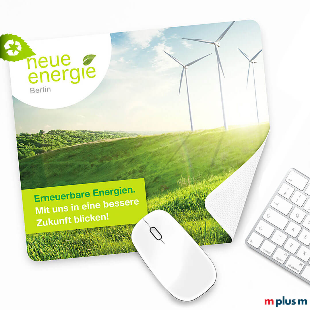 Mikrofaser Tuch & Mousepad: GripCleaner aus Recycling Material. Nachhaltiger Werbeartikel, komplett zu bedrucken