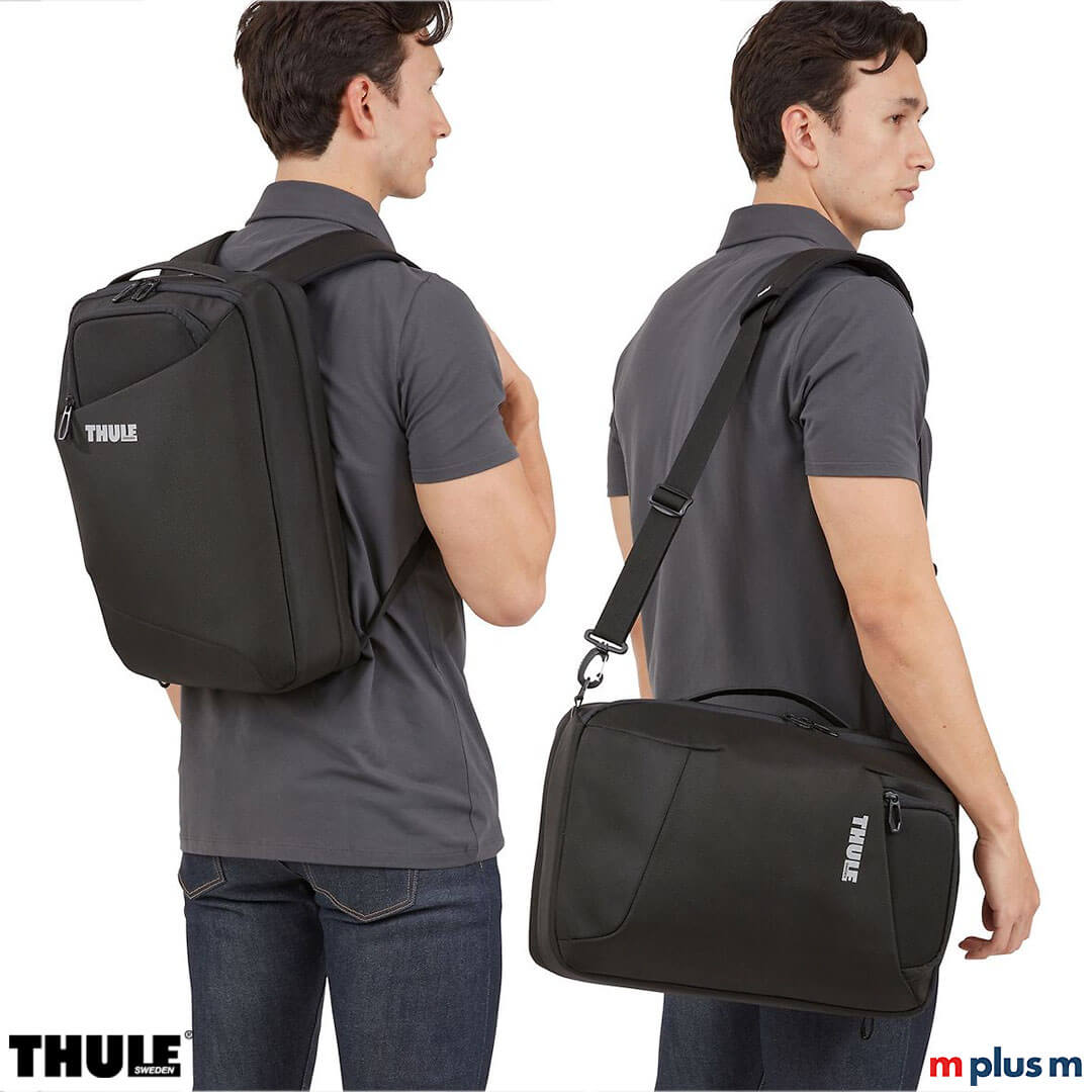 Laptop Rucksack und Aktentasche in einem Produkt. Thule Accent 17l aus Recycling Material als nachhaltiger Werbeartikel