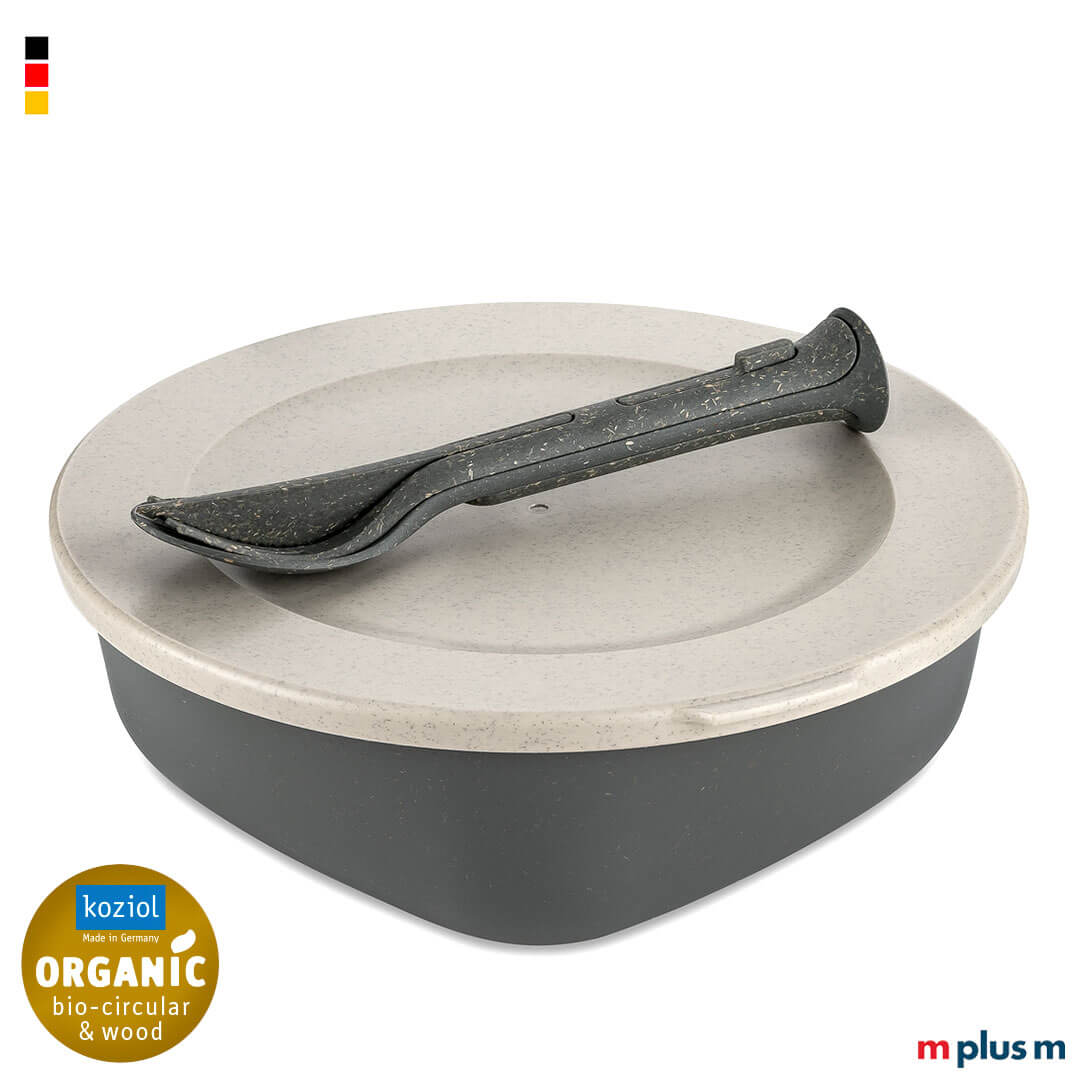 Connect Box Ready Bio Circular' mit Besteck Koziol als Werbeartikel in Farbe Grau