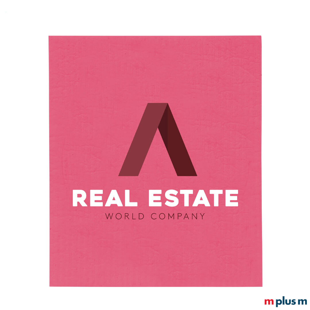 Wischlappen rot mit Logo bedrucken aus nachhaltigem Material als Geschenk