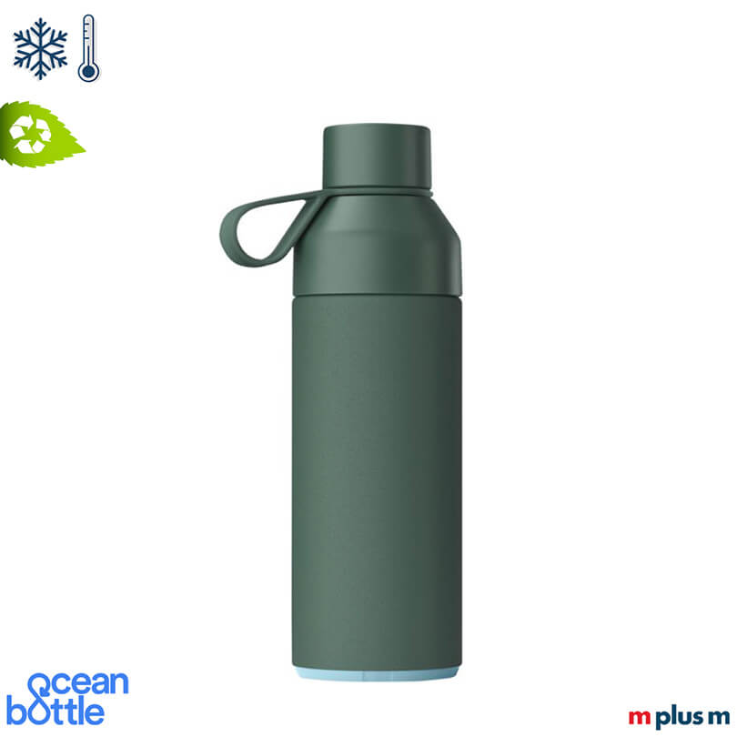 Ocean Bottle 500ml in der Farbe Dunkelgrün/Waldgrün von hinten