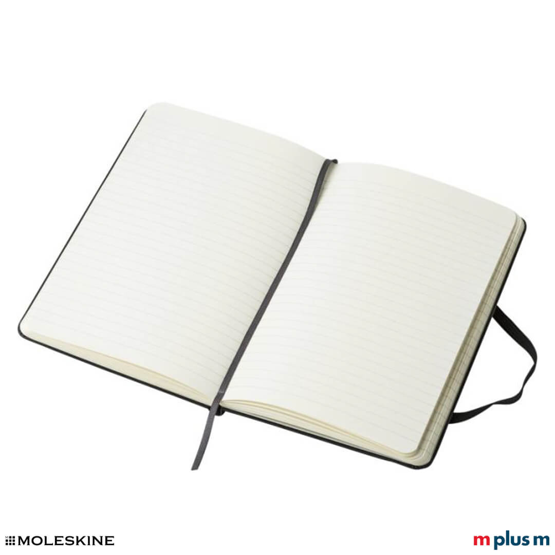 Moleskine Notizbuch Classic Hardcover M aufgeklappt liniert