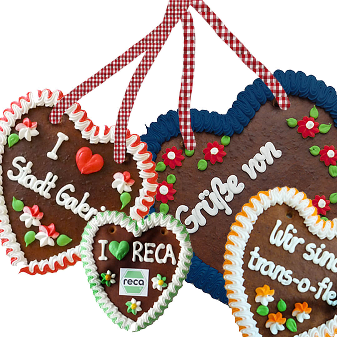 Individuelle Lebkuchenherzen aus Deutschland als Werbeartikel