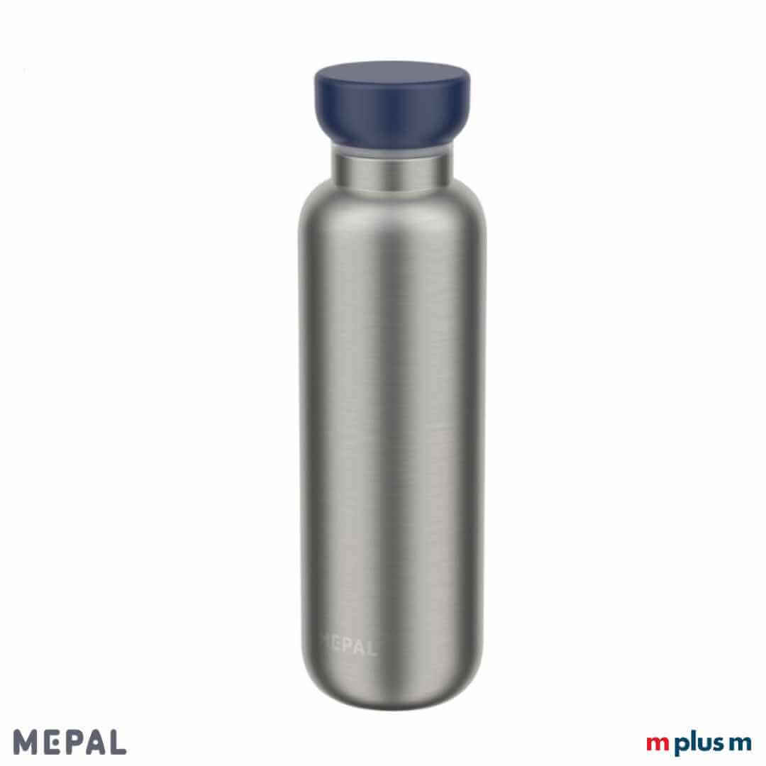 Blaue Mepal Thermoflasche 500ml aus rostfreiem Stahl bleibt außen trocken und kühl und ist mit Logodruck erhältlich