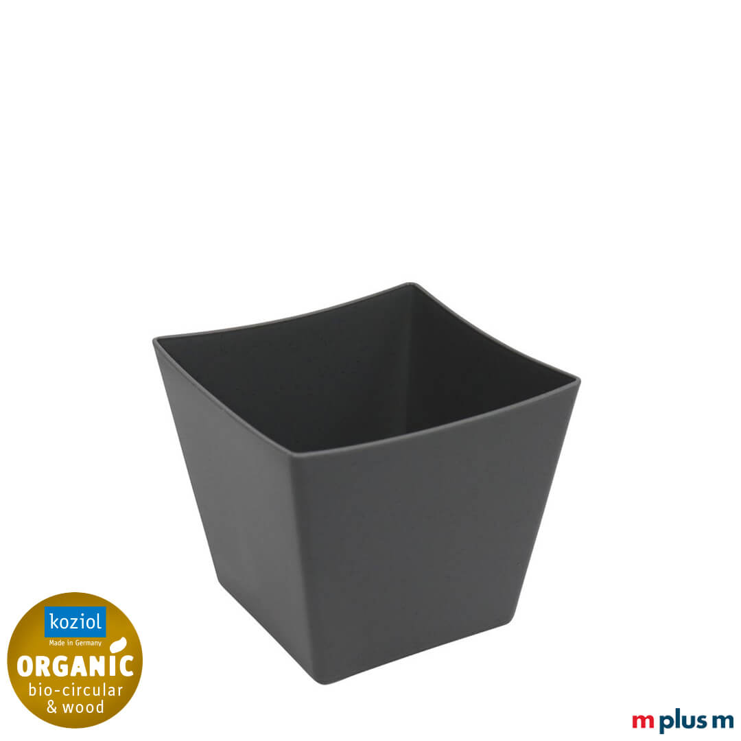 Koziol Mehrweg Schale Größe S mit Logo bedruckt als nachhaltige Alternative zu Einwegverpackungen. Ideal für Restaurant, Bäckerei und Café